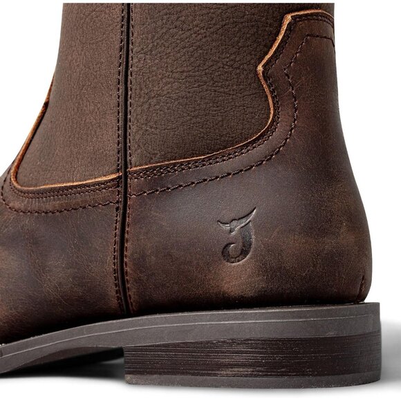 ⚡Men\'s Brown Square Toe Western Boot Vaqueras Para Hombre Slip On Wide Calf main image 6